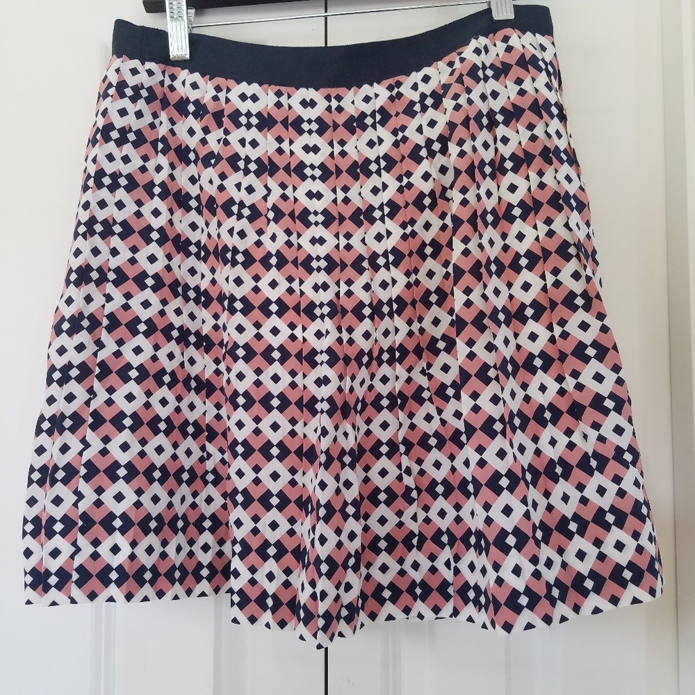 J CREW Silk Skirt Pleated full flare 4